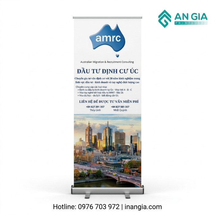 Dịch vụ in standee cuốn nhôm cao cấp giá rẻ lấy ngay tại xưởng